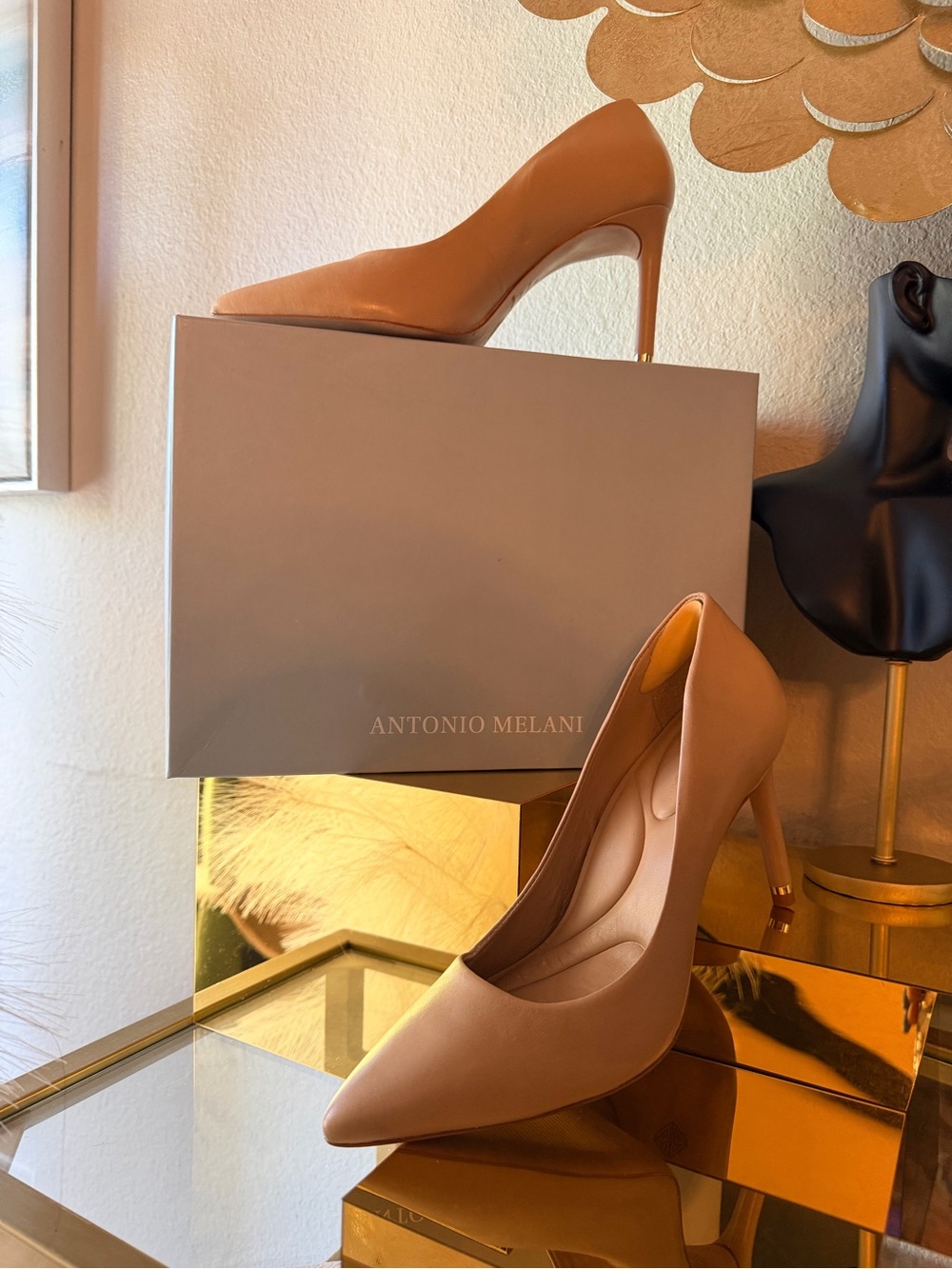 ANTONIO MELANI Blush Nude Pointed-Toe Stiletto Pumps - Picture 7 of 11